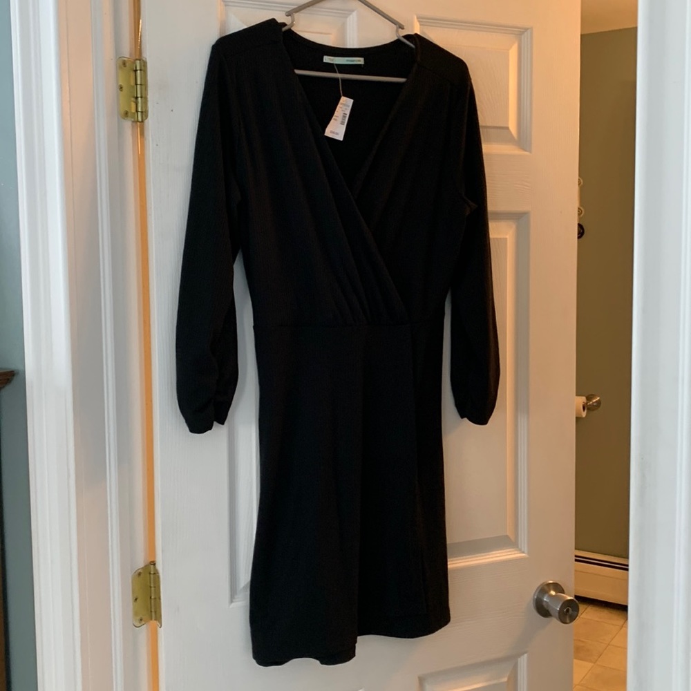 Black wrap dress